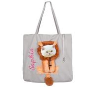 Sac bandoulière personnalisé avec Broderie de Lettres de nom,Pochette Portable pour félins Mignonne,Design Adorable Voyage en Plein air,Petits compagnons Promenade Canine Accessoires Chatons Chiots
