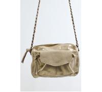 PIECES Pcnaina Leather Cross Body FC Noos, Sac à bandoulière Femme, Couleur doré/Neige, Einheitsgröße