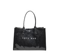Sac Bandoulière Polyvalent en PVC Imprimé Lettres Style Chic et Waterproof