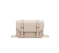 Sac Bandoulière pour Femme avec Chaîne Dorée et Rabat à Boucles Décoratives Rose