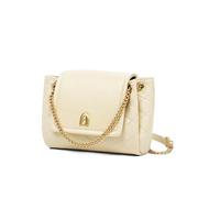 Sac bandoulière pour femme LA FESTIN en cuir refendu - Sacoche design ajustable - Jaune amande