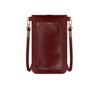 Sac Bandoulière pour Smartphone Fenêtre Tactile avec Sangle 1.40m Bordeaux