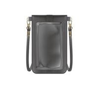 Sac Bandoulière pour Smartphone Fenêtre Tactile avec Sangle 1.40m Gris