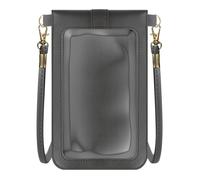 Sac Bandoulière pour Smartphone Fenêtre Tactile avec Sangle 1.40m gris