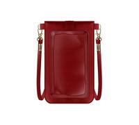 Sac Bandoulière pour Smartphone Fenêtre Tactile avec Sangle 1.40m rouge