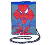Sac Bandoulière pour Smartphone Spiderman - Gris, Bleu et Rouge - 10 x 18 x 1 cm - 100% Polyester - Fermeture Zip - Produit Original Conçu en Espagne
