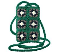 Sac Bandoulière pour Smartphone Tissé Motif Carreau Série SquareWeave Vert