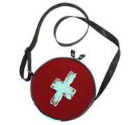 Sac bandoulière rond en toile avec drapeau suisse