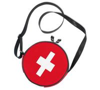 Sac bandoulière rond en toile avec drapeau suisse