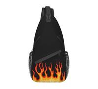 Sac bandoulière sur Poitrine Red Classic Racing Flames personnalisé Sac à Dos décontracté Hot Fire Shoulder pour Le vélo de Voyage