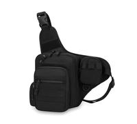 Sac Bandoulière Tactique, Sacoche Poitrine Militaire avec Poches Multiples, Bandoulière Respirant à Système Molle Portable avec Boucle Réglable, Idéal pour Les Activités de Plein Air, la Randonnée