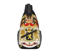 Sac bandoulière Unisexe aux Armoiries du Royaume de Belgique, idéal pour Les Voyages et la randonnée.
