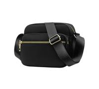 Sac bandoulire MAXQUU noir 1 pice, etanche, decontracte en nylon, bandoulire large reglable, convient pour les femmes, les voyages, le shopping, le travail, l'utilisation
