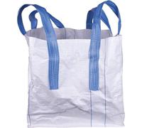 Sac BigBag TOF4, 90x90x120 cm, PP, 4 oeillets, blanc, sac à fond droit, max. 1000 kg