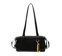 Sac Boston en cuir PU pour femmes, poignée supérieure avec fermeture éclair, pour un usage quotidien (noir)