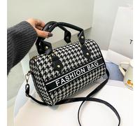 Sac Boston léger et décontracté avec motif pied-de-poule pour adolescentes, femmes, étudiants, débutants et cols blancs. Parfait pour le bureau, l'université, le travail, les affaires, les déplacement