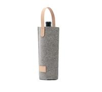 Sac Bouteille Vin Sac à vin en feutre, 2 pièces, bouteille unique, fourre-tout isolé, sac de transport de vin rembourré, refroidisseur de vin, cadeau for les amateurs de vin ou de mariage(Dark Gray)