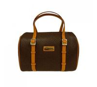 Sac bowling - Ted Lapidus - Fidelio - Marron - Cuir - 100% Tissu