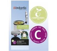 Brabantia Sacs Poubelle Compostables C en Rouleau 10-12L - Green