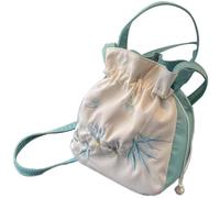 Sac brodé de style chinois | Sac fourre-tout pour femme, sacs à bandoulière élégants pour femmes, sac à bandoulière brodé de style chinois à la mode pour les mariages, les réunions, vert,