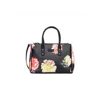 Sac cabas - CHRISTIAN LACROIX - Mily - Noir - Imprimé floral - 2 anses et bandoulière amovible