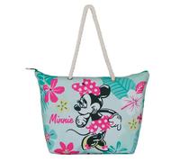 Sac cabas de plage fille Karactermania Disney Minnie Vert 37x52x17 cm