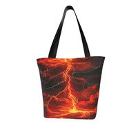 Sac cabas Design 9 noir et rouge style guitare rock, sac bandoulière, sac à main pour femme, grand sac de courses de 33 cm (13 pouces).