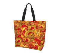 Sac Cabas Dragon Sac À Bandoulière Réutilisable Grand Sacs Fourre Tout Pour Travail Les Rendez-Vous Plage