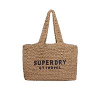 Superdry Sac cabas Crochet City en raphia Marron Femme