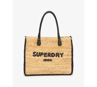 Superdry Raffia Luxe Tote Bag Marron