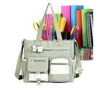 Sac Cabas En Toile Grande Capacité Imperméable En Toile Et Nylon Réglable | Sacs Cabas Pour Ordinateur Portable Travail École Pour Garçons Filles Ados Étudiants