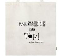 Sac cabas facon tote bag TAPERSO motif maitresse au top personnalisable Beige G