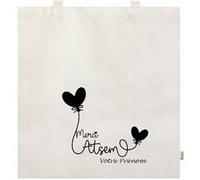 Sac cabas facon tote bag TAPERSO motif merci Atsem personnalisable Beige G