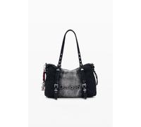 Sac cabas femme Desigual Half Logo Lanuza Gris TU