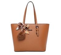 Sac Cabas - GALLANTRY - Pompon Nœud En Soie - Synthétique - Format A4 - Camel