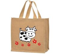 Sac cabas jute - motifs aléatoires