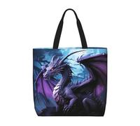 Sac Cabas Lune Pourpre Du Dragon Mode Sac Piscine Décontracté Cabas Shopper Pour Marché Gym Plage