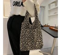 Sac cabas motif léopard, sac d'école, grande capacité, portable, pliable, style classique casual, convient aux adolescentes, étudiantes, parfait pour la rentrée scolaire, le premier jour d'école, le c