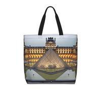 Sac Cabas Musée Du Louvre À Paris Sac À Bandoulière Réutilisable Léger Sacs Fourre Tout Pour Plage Quotidienne Les Rendez-Vous