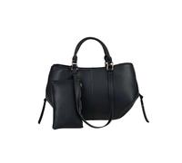 Sac Cabas pour Femme avec Pochette Assortie et Cordon de Serrage Noir