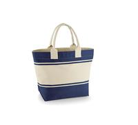 Sac cabas shopping ou plage en toile - QD26 - bleu marine Bleu