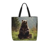 Sac Cabas Salut L'Ours, Assieds-Toi Sur La Pelouse Décontracté Sac De Plage Mode Bandoulière Sacs Pour Bureau Travail Quotidien