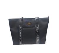 Sac cabas - TED LAPIDUS - Jaimie - Noir - Toile enduite - Fermeture zippée
