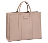 Sac Cabas Tote Shopping DAVID JONES Paris - Modèle KITZY - Similicuir - Plusieurs Poches - Couleur Gravel