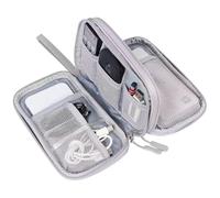 Sac Câble Multifonctionnel Sac de Voyage Universel Électronique Cable Management Cubes pour Tablette, Disque Dur Externe, Chargeur, Adaptateurs, Cartes Mémoire, Câbles USB (gris)