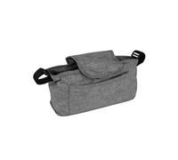 Organisateur Poussette Animal de Compagnie Gris Tissé Landau Accessoire de Voyage Crochet Détachable & Lanières Boucles Pochette Elastique Haute Capacité Multifonction Imperméable Tissue Oxford