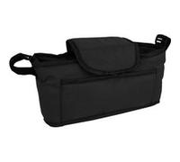 Organisateur Poussette Animal de Compagnie Noir Landau Accessoire de Voyage Crochet Détachable & Lanières Boucles Pochette Elastique Haute Capacité Multifonction Imperméable Tissue Oxford