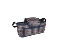 Sac Caddy pour Poussette pour Animaux de Compagnie Tartan Bleu