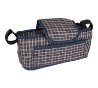 Sac Caddy pour Poussette pour Animaux de Compagnie Tartan Bleu