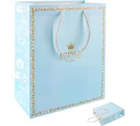 Sac Cadeau Avec Anses ,Sac Cadeau Baby Shower Fille Garçon ,Sacs Cadeau Pour Nouveau-Né Naissance ,Pochette Cadeau 16 Pièces 21 X 11 X 26 Cm Sac Anniversaire Enfant ,Sacs Cadeaus Mariage